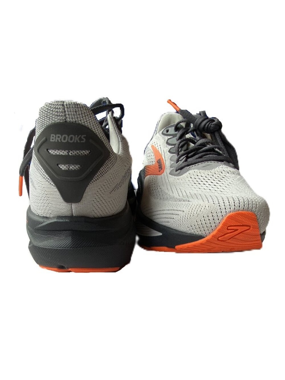 Brooks US 9 Wide NEW Men's Athletic Running Shoes Gray /Orange